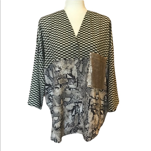 Zara Tops - ZARA WB collection snake print blouse. Size large